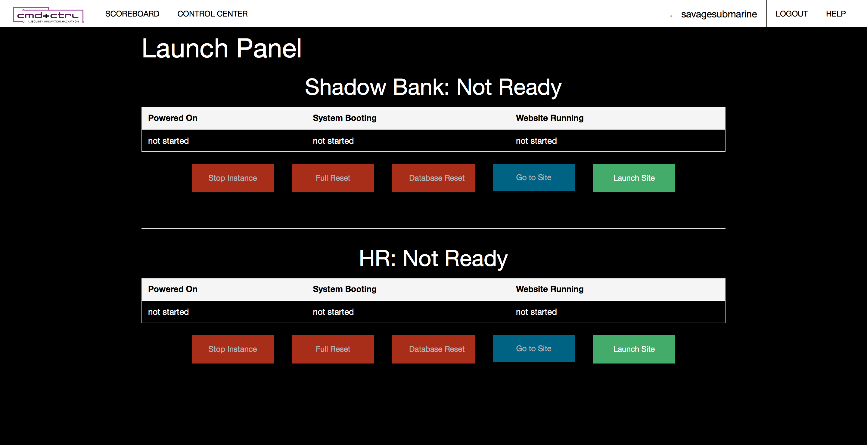 launch panel